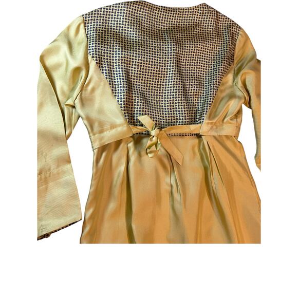 Rare Hobbs NW3 Silk Chartreuse Dress - Size 8 - Picture 10 of 13